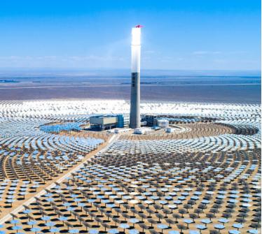 Solar thermal energy installation